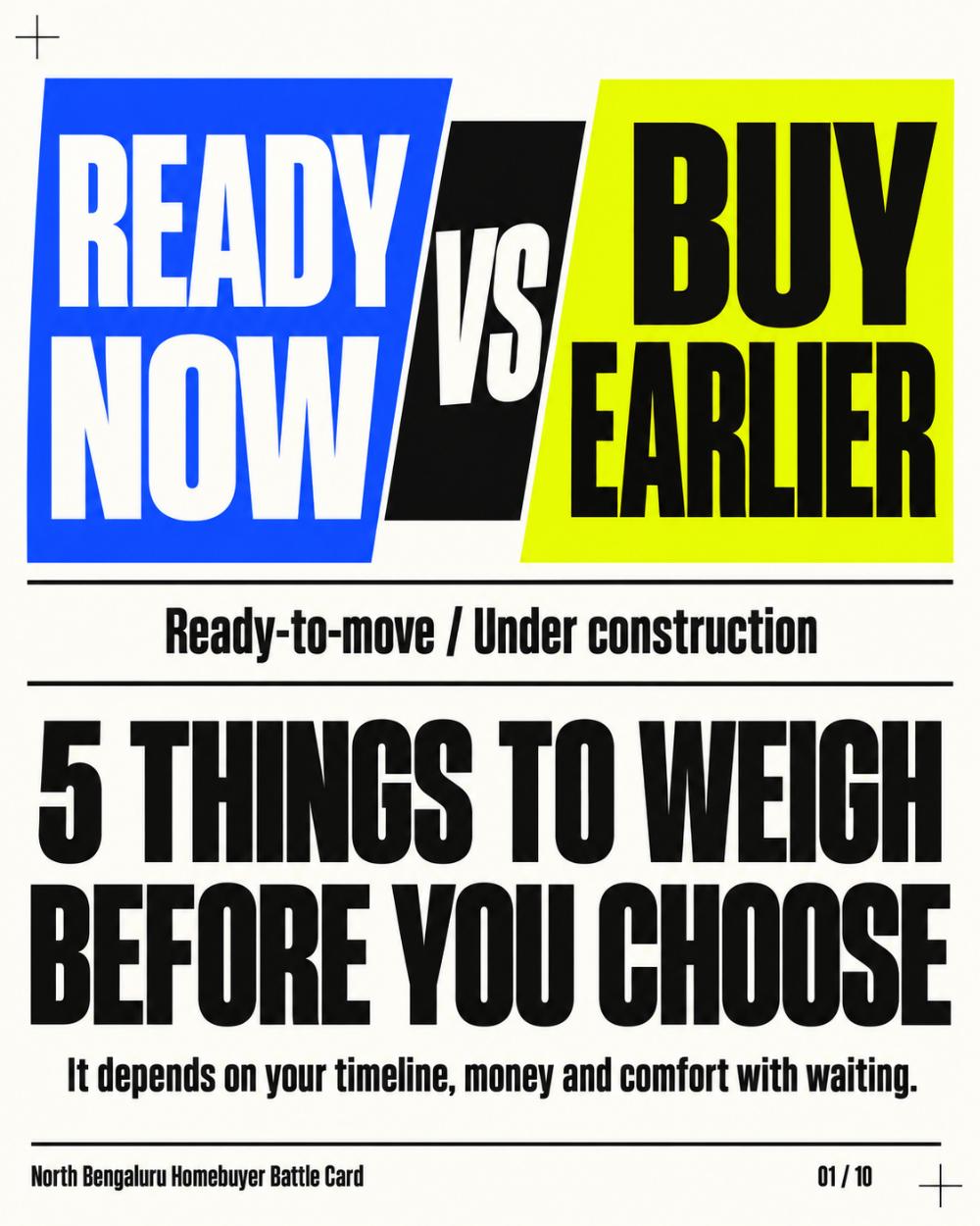 Ready to move vs under construction — cover: 5 things to weigh before you choose